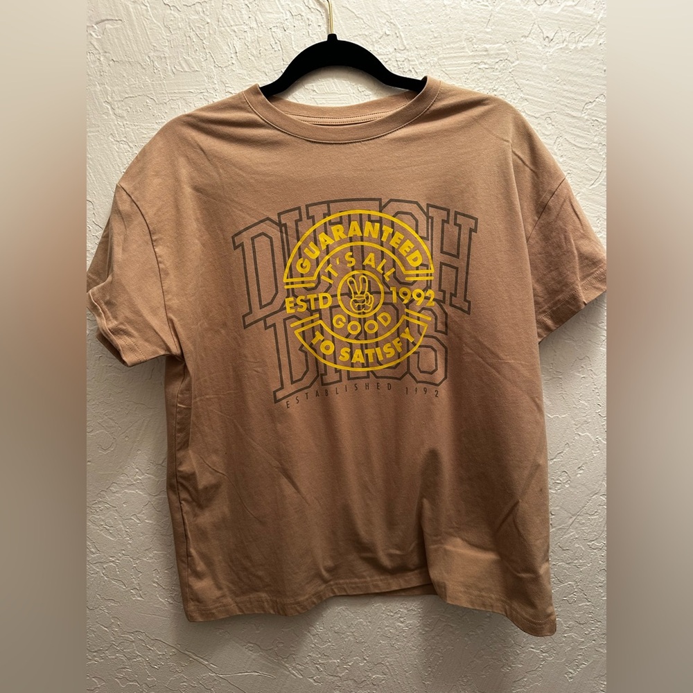 Women’s Large “It’s All Good” - “Guaranteed to Satisfy”Dutch Bros T-shirt